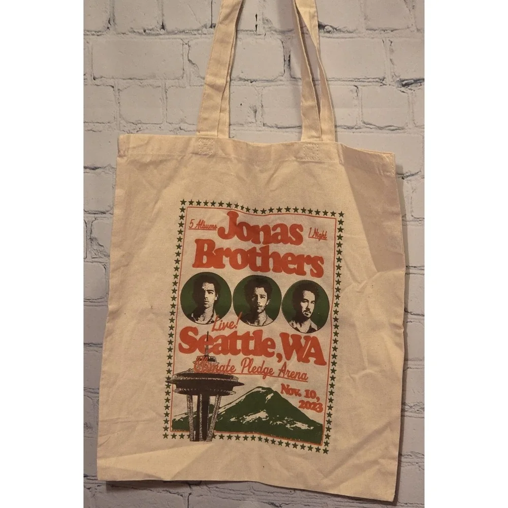 Jonas Brothers Canvas Tote Bag Seattle, WA Climate‎ Pledge Arena 2023 *New*